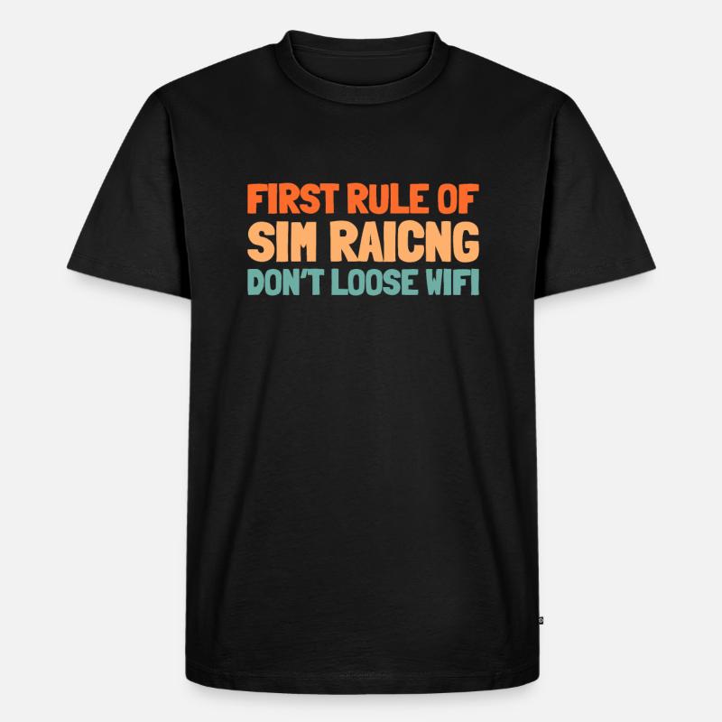 Sim Racing - Männer Premium Bio T-Shirt - Schwarz