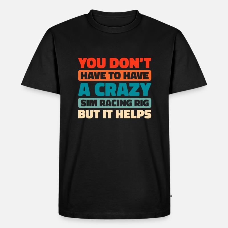 Sim Racing - Männer Premium Bio T-Shirt - Schwarz