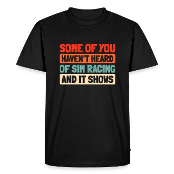 Sim Racing - Men's Premium Organic T-Shirt - black - Front - Nico (187cm)