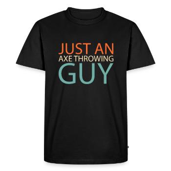 Lancer de hache Lanceur de hache Juste un homme de lancer de hache - T-shirt Premium bio Homme - noir - Devant - Nico (187cm)