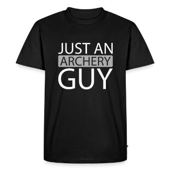 Tir à l’arc Tir à l’arc Archer - T-shirt Premium bio Homme - noir - Devant - Nico (187cm)