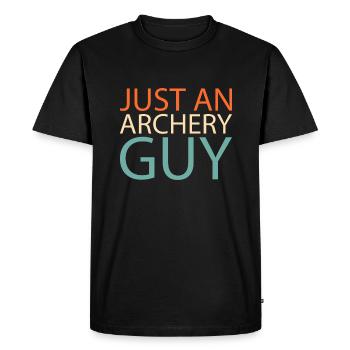 Tir à l’arc Tir à l’arc Archer - T-shirt Premium bio Homme - noir - Devant - Nico (187cm)