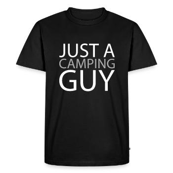 Tent Camping Camping Just A Camping Guy - Men's Premium Organic T-Shirt - black - Front - Nico (187cm)