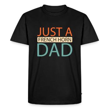 Cor français Hornist Juste un cor français papa - T-shirt Premium bio Homme - noir - Devant - Nico (187cm)