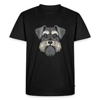 Empreinte digitale du schnauzer - T-shirt Premium bio Homme - noir - Devant - Nico (187cm)