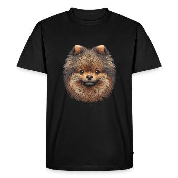 Empreinte digitale de Poméranie - T-shirt Premium bio Homme - noir - Devant - Nico (187cm)