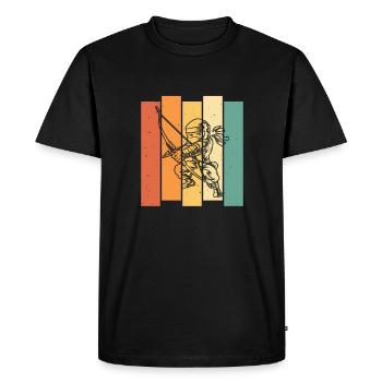 Tir à l’arc Tir à l’arc Archer - T-shirt Premium bio Homme - noir - Devant - Nico (187cm)