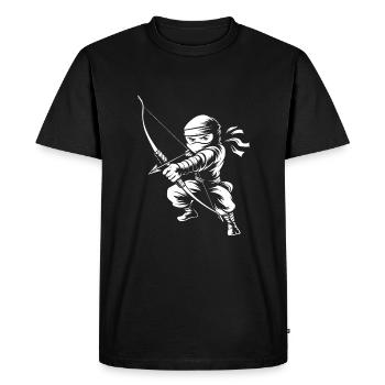 Bogenschießen Bogensport Bogenschütze - Männer Premium Bio T-Shirt - Schwarz - Vorne - Nico (187cm)