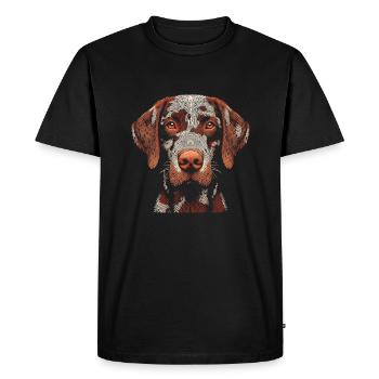 Empreinte digitale dalmate - T-shirt Premium bio Homme - noir - Devant - Nico (187cm)