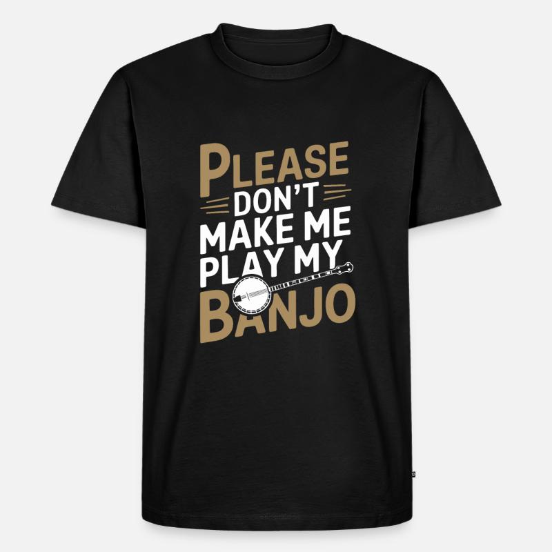 Banjo - Männer Premium Bio T-Shirt - Schwarz