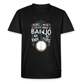 Banjo - Men's Premium Organic T-Shirt - black - Front - Nico (187cm)