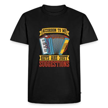 Accordéon - T-shirt Premium bio Homme - noir - Devant - Nico (187cm)