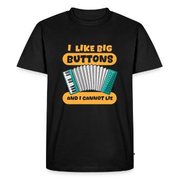Accordéon - T-shirt Premium bio Homme - noir - Devant - Nico (187cm)