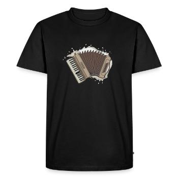 Accordion Water Splash - Men's Premium Organic T-Shirt - black - Front - Nico (187cm)