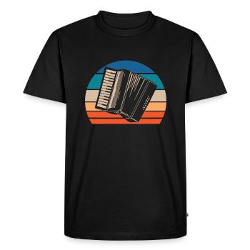 Accordéon - T-shirt Premium bio Homme - noir - Devant - Nico (187cm)