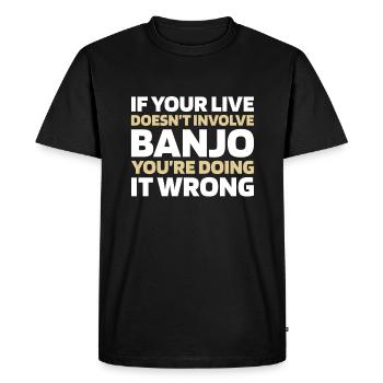 Banjo - T-shirt Premium bio Homme - noir - Devant - Nico (187cm)
