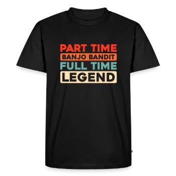 Banjo - Men's Premium Organic T-Shirt - black - Front - Nico (187cm)