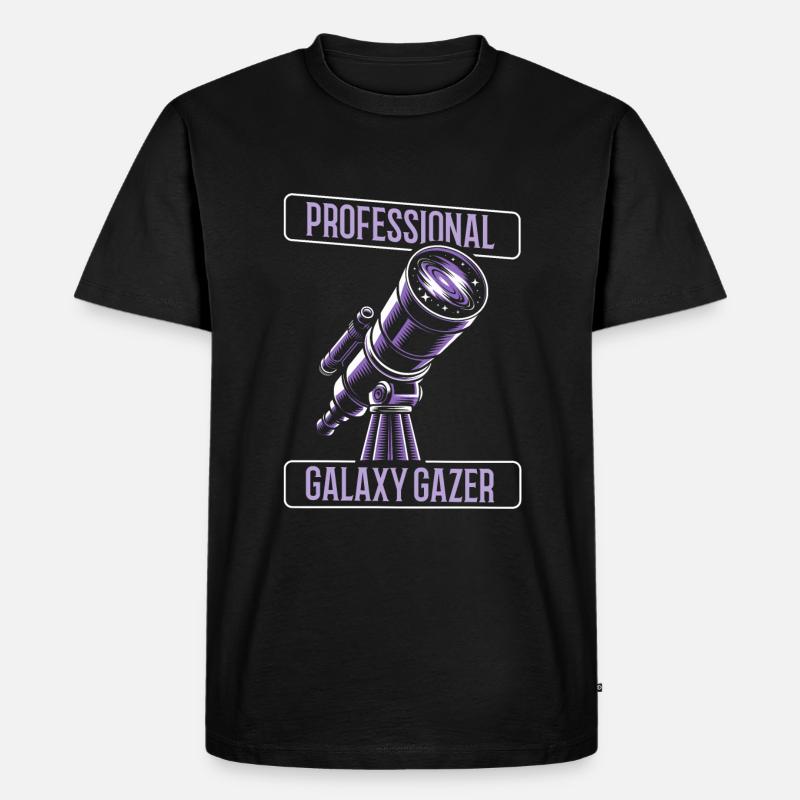 Astronom - Männer Premium Bio T-Shirt - Schwarz