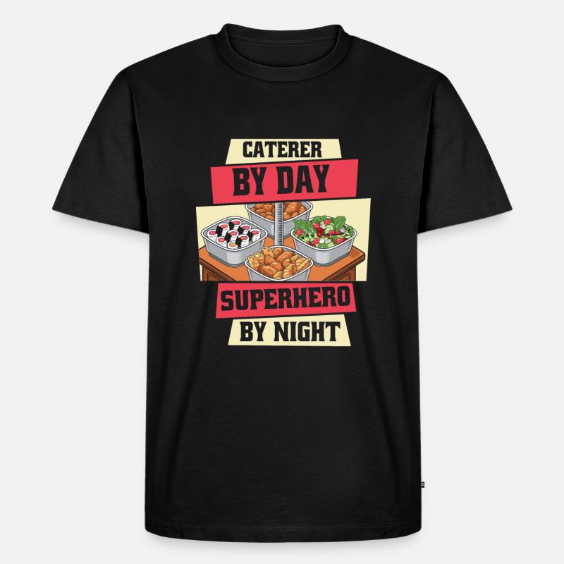 Caterer - Männer Premium Bio T-Shirt - Schwarz