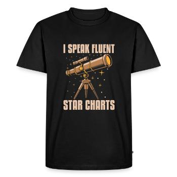 Astronome - T-shirt Premium bio Homme - noir - Devant - Nico (187cm)