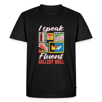 Marchand d’art - T-shirt Premium bio Homme - noir - Devant - Nico (187cm)