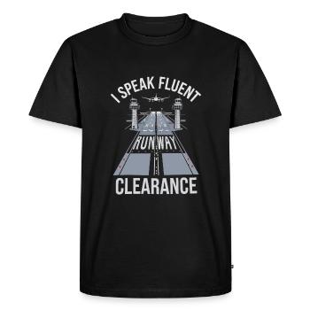 Contrôleur aérien - T-shirt Premium bio Homme - noir - Devant - Nico (187cm)