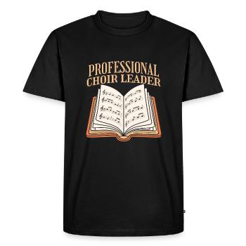 Professeur de chorale - T-shirt Premium bio Homme - noir - Devant - Nico (187cm)