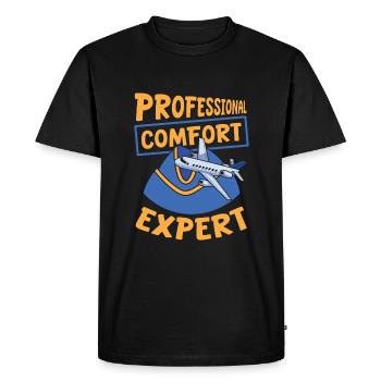 Flight Attendant Stewardess - Men's Premium Organic T-Shirt - black - Front - Nico (187cm)