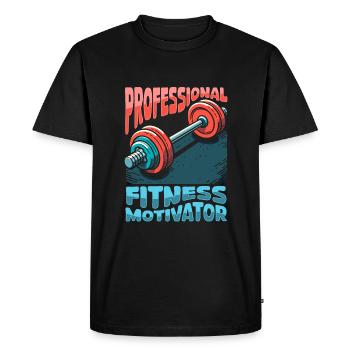 Fitness Trainers Personal Trainers - Men's Premium Organic T-Shirt - black - Front - Nico (187cm)