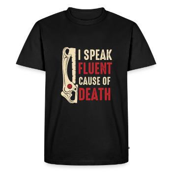 Coroner - Men's Premium Organic T-Shirt - black - Front - Nico (187cm)