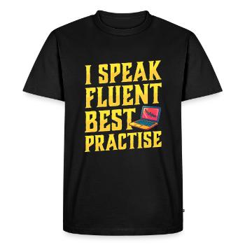 Consultant - T-shirt Premium bio Homme - noir - Devant - Nico (187cm)