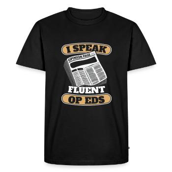 Chroniqueur - T-shirt Premium bio Homme - noir - Devant - Nico (187cm)