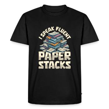 specialist - Men's Premium Organic T-Shirt - black - Front - Nico (187cm)