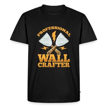 Installateur de cloisons sèches - T-shirt Premium bio Homme - noir - Devant - Nico (187cm)