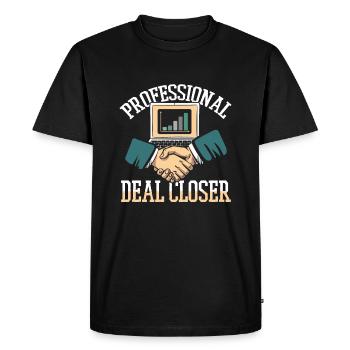 Broker - Men's Premium Organic T-Shirt - black - Front - Nico (187cm)