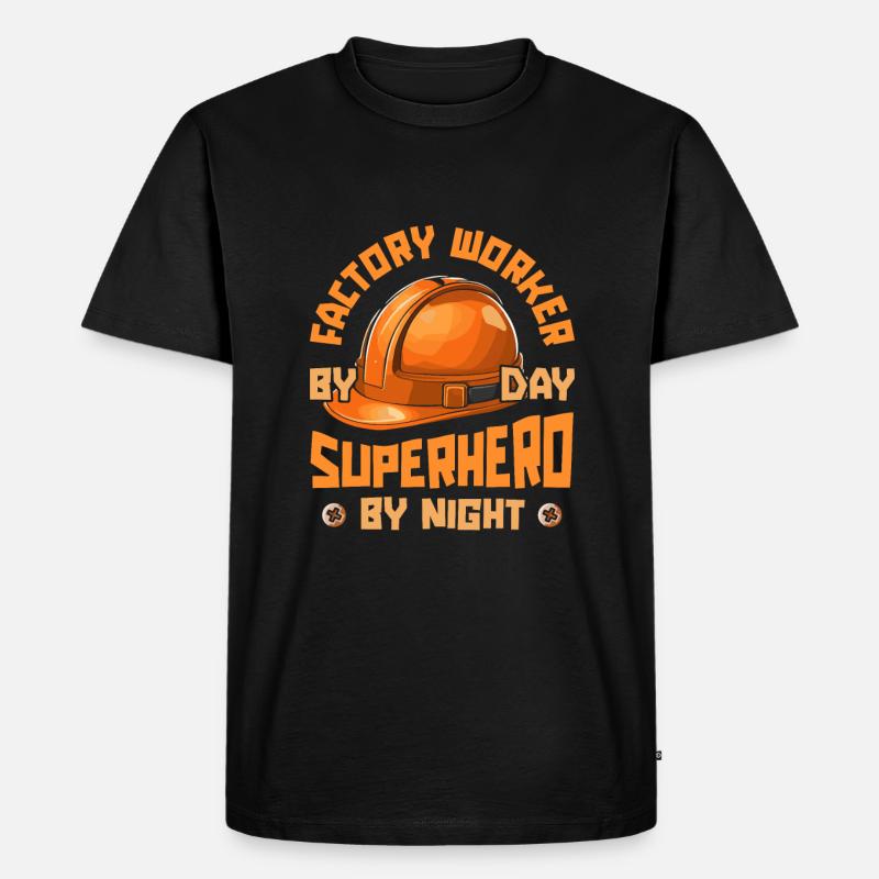 Fabrikarbeiter - Männer Premium Bio T-Shirt - Schwarz