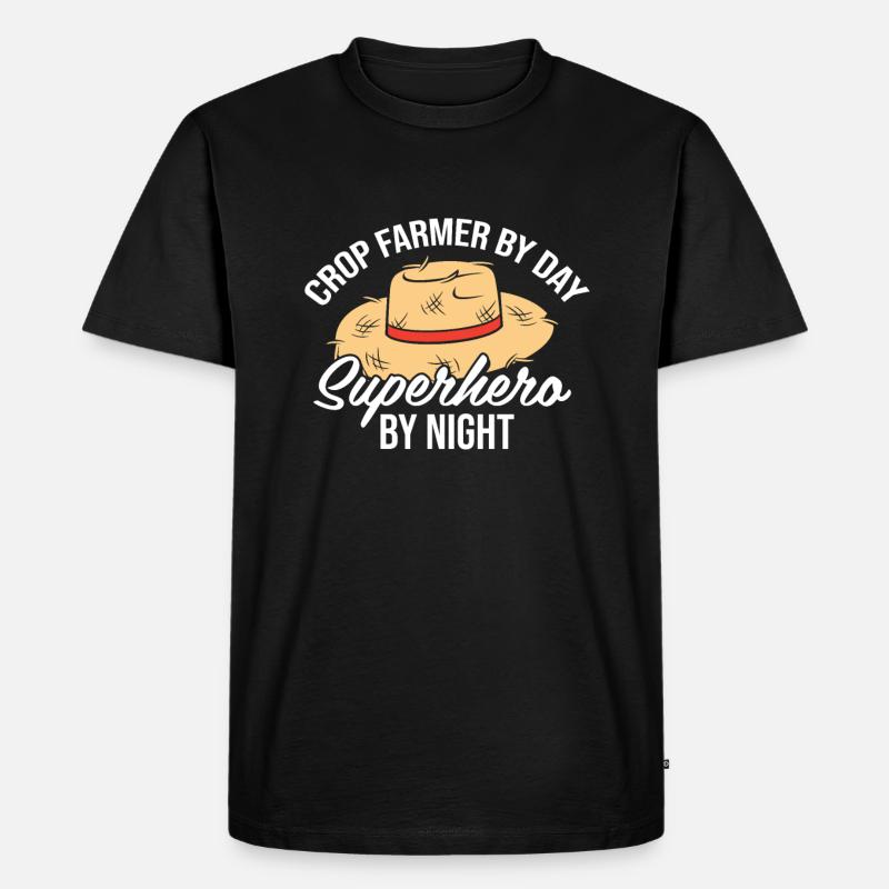 Pflanzenbauer - Männer Premium Bio T-Shirt - Schwarz