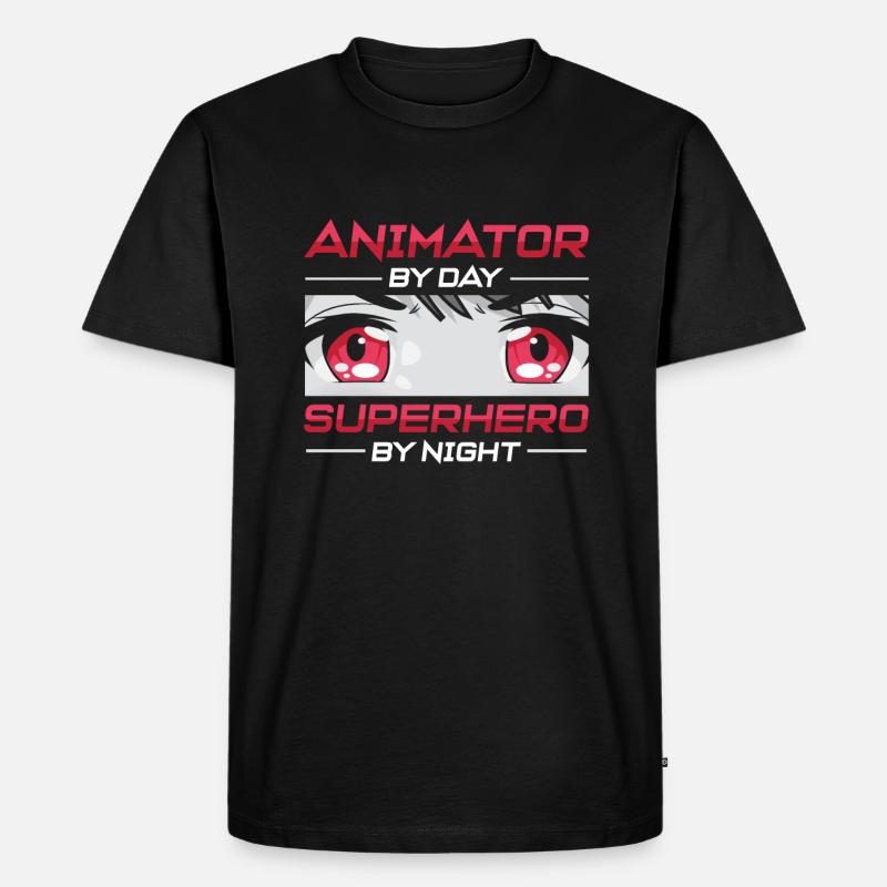 Animator - Männer Premium Bio T-Shirt - Schwarz