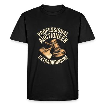 Auctioneer - Men's Premium Organic T-Shirt - black - Front - Nico (187cm)