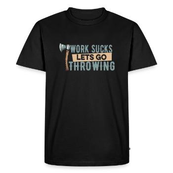 Lancer de hache Lanceur de hache - T-shirt Premium bio Homme - noir - Devant - Nico (187cm)