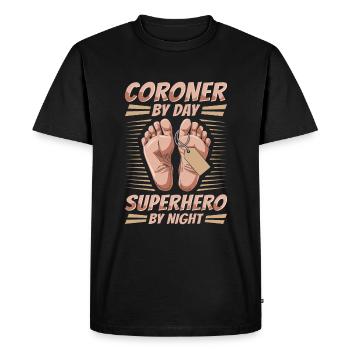Coroner - Men's Premium Organic T-Shirt - black - Front - Nico (187cm)