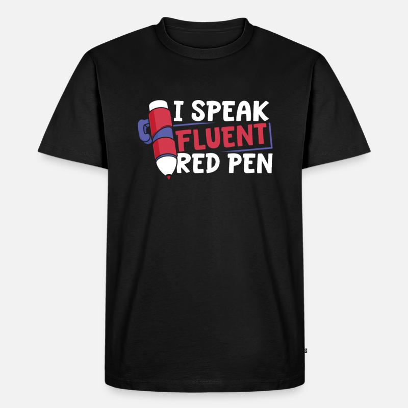 Editor - Männer Premium Bio T-Shirt - Schwarz