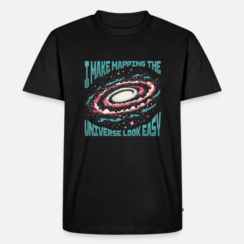 Astronom - Männer Premium Bio T-Shirt - Schwarz