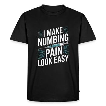 Anesthésiste - T-shirt Premium bio Homme - noir - Devant - Nico (187cm)