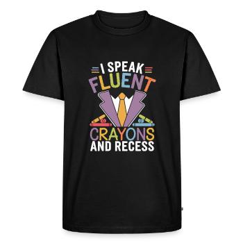 Directeur d’école primaire - T-shirt Premium bio Homme - noir - Devant - Nico (187cm)