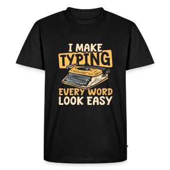Court reporter - Men's Premium Organic T-Shirt - black - Front - Nico (187cm)