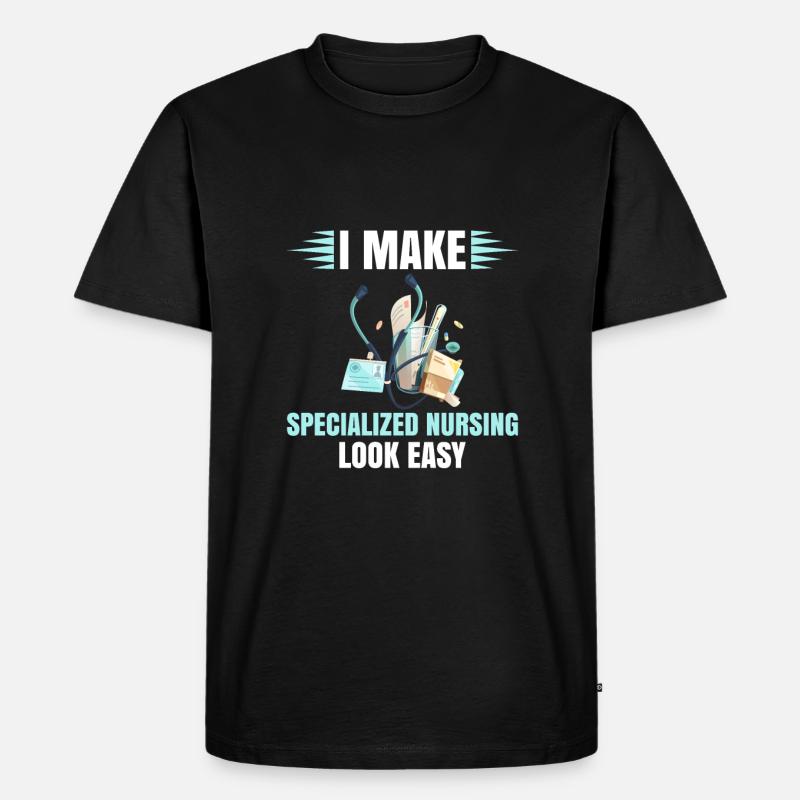 Fachkrankenschwester - Männer Premium Bio T-Shirt - Schwarz