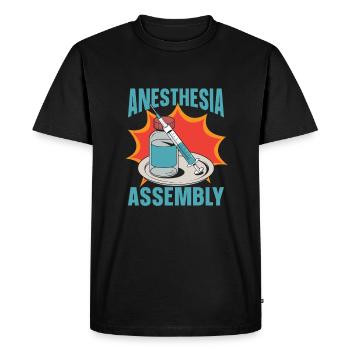 Équipe d’anesthésistes - T-shirt Premium bio Homme - noir - Devant - Nico (187cm)