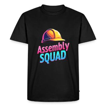 Factory Worker Cadre - Men's Premium Organic T-Shirt - black - Front - Nico (187cm)