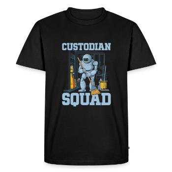 Custodian Bank Cadre - Men's Premium Organic T-Shirt - black - Front - Nico (187cm)